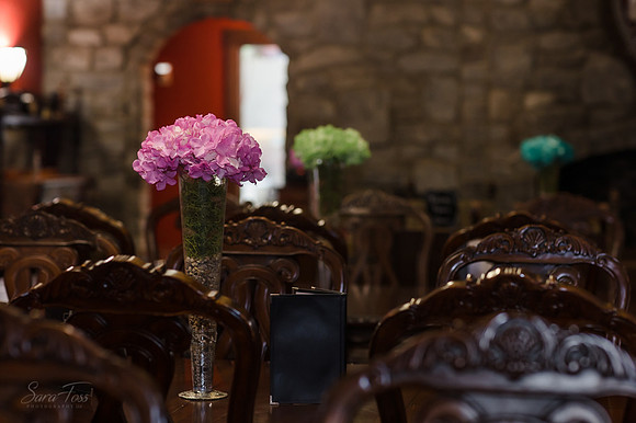 Wedding decorations at Ravenwood Castle